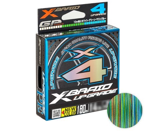Шнур YGK X-Braid Upgrade X4 (3 colored) 180m