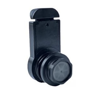 Клапан зливний транцевий, 24 мм, шибер Kolibri,чорний (11.0031.62)