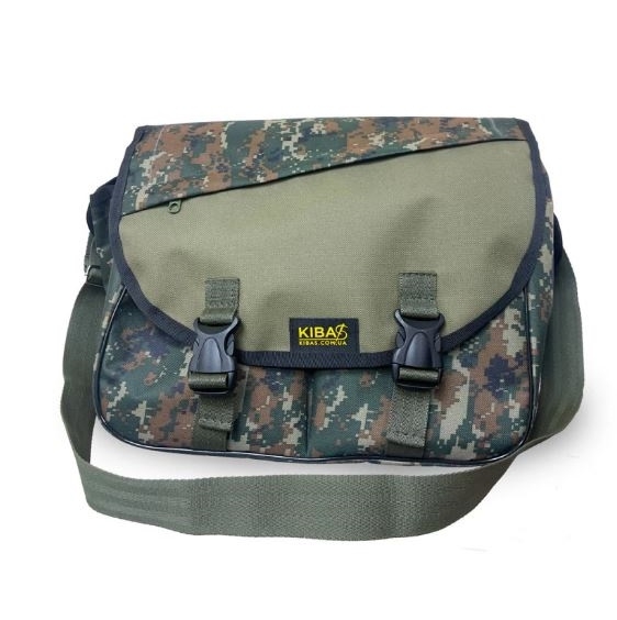 Сумка спінінгіста Kibas, колір зелений піксель (SUMKA-SPININGISTA-KIBASPH)