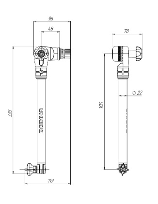 Тримач датчика ехолота FASTEN (FTr300) (01.04.023.01.04)