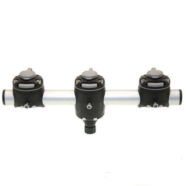 Тарга FASTEN 350 мм із трьома замками однією точкою кріплення (Gm350-3) (01.02.001.02.04) чорний