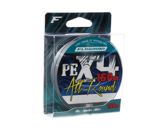 Шнур Flagman All-Round PE X-4 Grey 150м