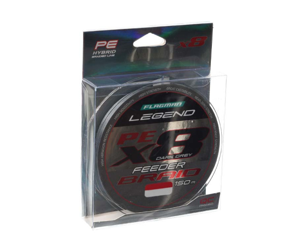 Шнур Flagman Legend Feeder Braid X8 Dark Grey 150м