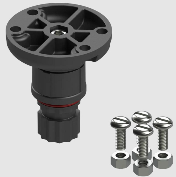 Поворотний монтажний майданчик FASTEN 60 мм з внутрішніми шліцами (Mia) (01.04.010.01.01)