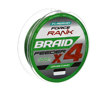 Шнур Flagman Force Rank Feeder Braid Х4 Grass Camo 100м