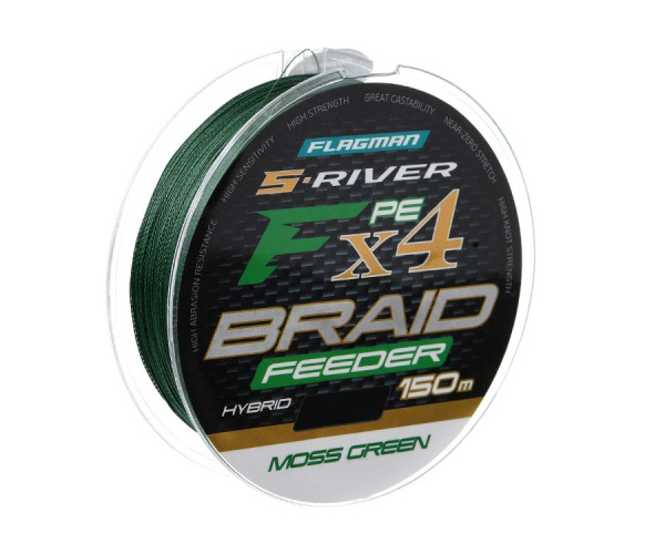 Шнур Flagman S-River PE Braid Hybrid F4 Feeder 150м Moss Green
