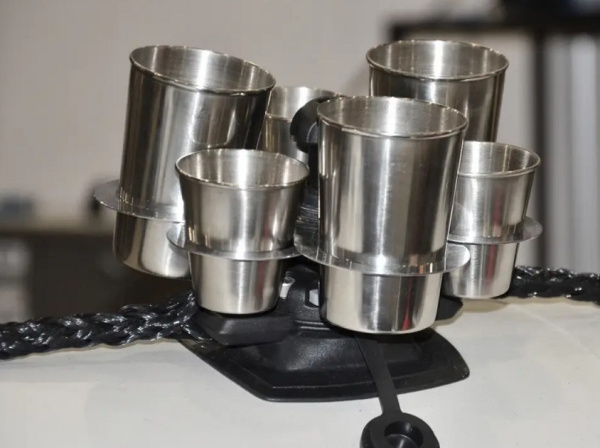 Тримач склянок FASTEN складаний з нержавіючої сталі (Ch221) (01.07.002.01.01)