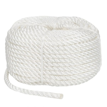 Мотузка Victory Polyester 3 strand rope 6mm*30m white (6mm 30m white)