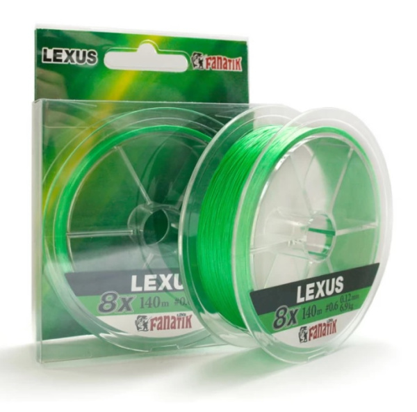 Шнур Fanatik Lexus PE X8 140 m (#0.4) 0.10 mm 4.8 kg Салатовий (LXPEX814004)