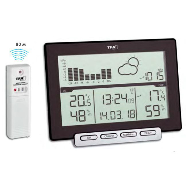 Метеостанція TFA "Meteo Sens", 157x43x117 мм (35113901)