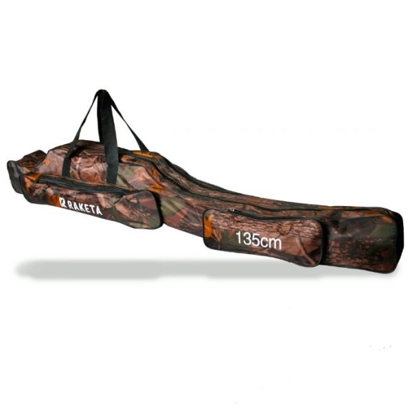 Чохол для вудилищ Raketa 135 см двохсекційний, колір камуфляж темний (CH-UD135Dark)