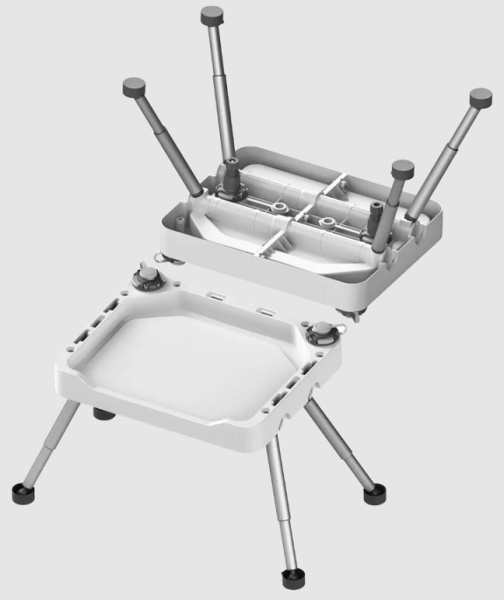 Модульний стіл органайзер FASTEN Tm450-1 білий розмір М з телескопічними ніжками (01.07.007.02.04)