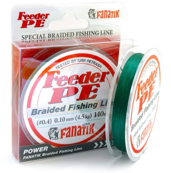 Шнур Fanatik Feeder PE X4 140 m (#0,4) 0.10 mm Green (FPEX414004G)