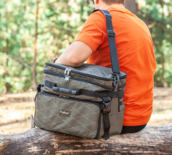 Сумка рибальська з коробками Fisher (К-018)