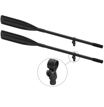 Весла BORIKA FASTen PBp150 чорні 2 шт 1.5 м з уключинами моделі Rlp035 (01.21.004.01.06)