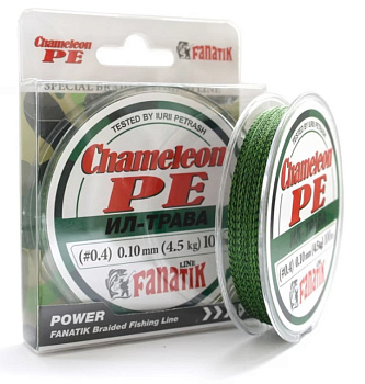 Шнур Fanatik Chameleon PE X4 100 m Мул-Трава