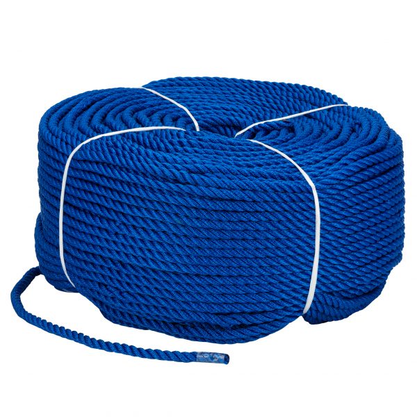 Мотузка Victory Polyester 3 strand rope 8mm*200m blue (8mm 200m blue)