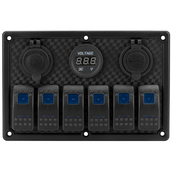 Панель RYE на 6 перемикачів 12/24V (HF60-326B)
