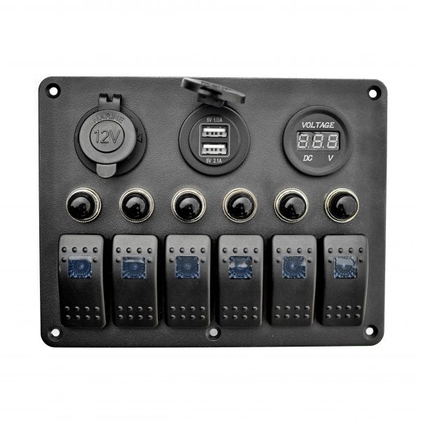 Панель RYE на 6 перемикачів автомат 155х115мм (HF60-106BU)