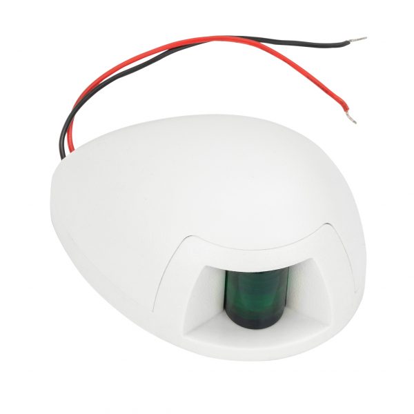 Навігаційний вогонь AAA зелений LED корпус білий (00081-LD)