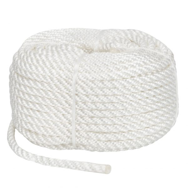 Мотузка Victory Polyester 3 strand rope 8mm*30m white (8mm 30m white)
