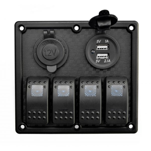 Панель RYE на 4 перемикачі автомат 70х110мм (HF60-324B)