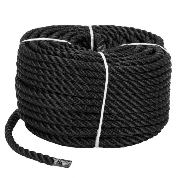 Мотузка Victory Polyester 3 strand rope 8mm*30m black (8mm 30m black)