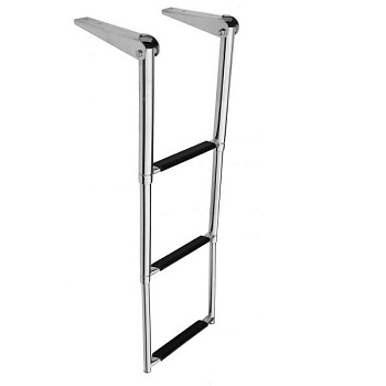 Телескопічні сходи AquaLand, нержавіюча сталь, 3 сходинки (1103003)