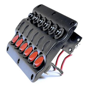 Панель AAA на 6 перемикачів (10026-BK)