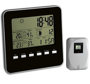 Метеостанція TFA "Quadro", 130х130х25 мм чорний (35109801)