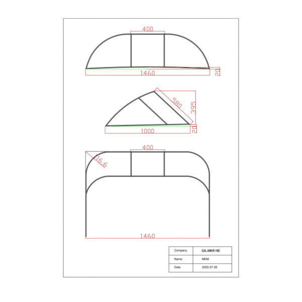 Вітрове скло Gala, матеріал акрил (MKM)