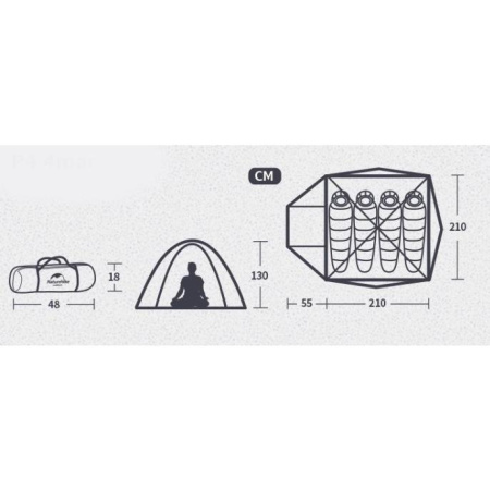 Намет Naturehike P-Series 210T65D (NH18Z044-P blue)