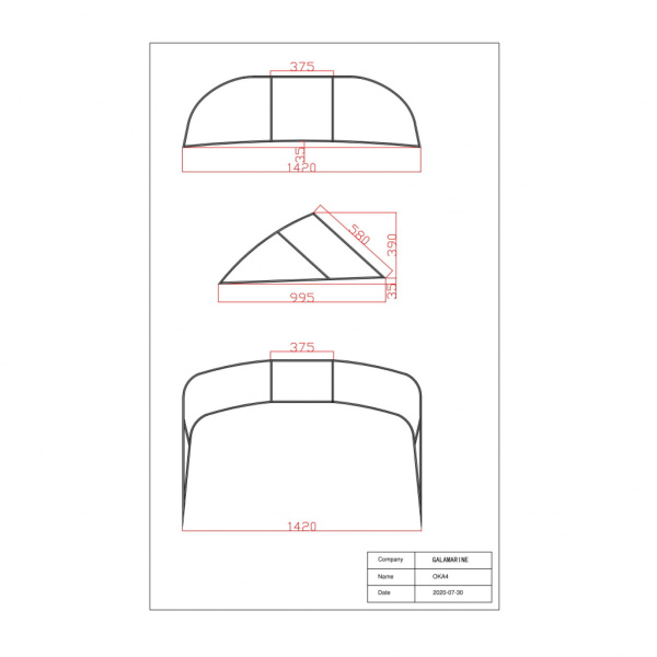 Вітрове скло Gala, матеріал акрил (Oka 4)