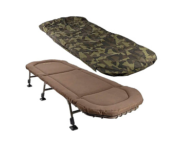 Ліжко карпове + спальник Avid Carp Benchmark Leveltech Bedchair & Ascent RS Camo Sleeping Bag (AVDEAL5)
