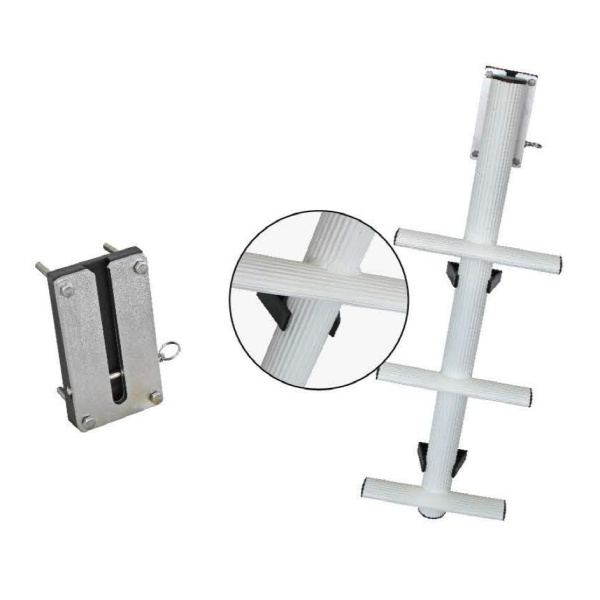 Сходи дайвера RYE алюміній білі, 4 сходинки (HF01-147AL)