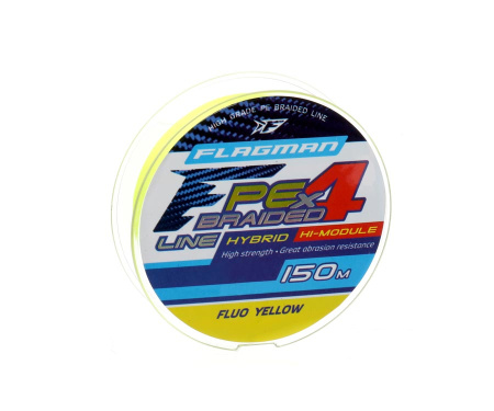 Шнур Flagman PE Hybrid F4 Fluo Yellow 150м