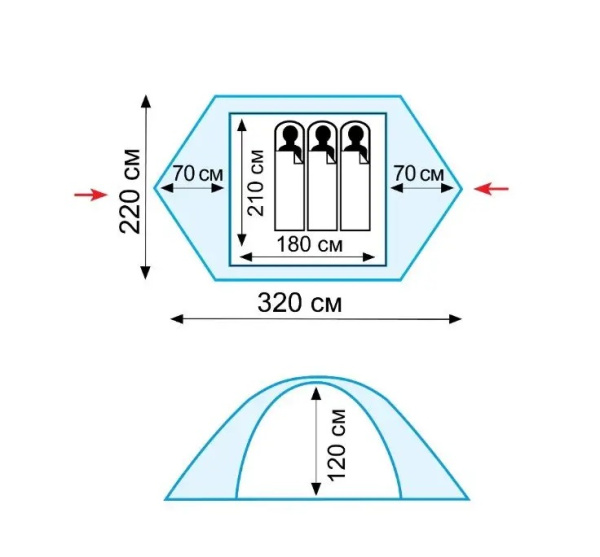 Намет Tramp Scout 3 (v2) (TRT-056)