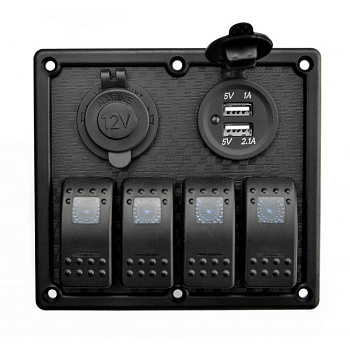 Панель RYE на 4 перемикачі автомат 70х110мм (HF60-324B)