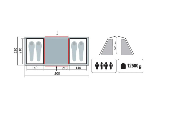 Намет Tramp Brest 4 (V2) (TRT-082)