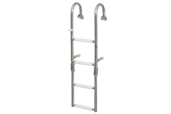 Сходи AquaLand складні з поручням, нержавіюча сталь, 2+2 сходинки (1101051)