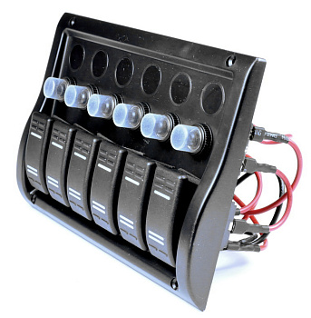 Панель AAA на 6 перемикачів (10016-BK)