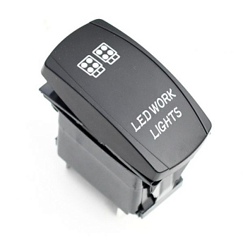 Перемикач YuJ Rocket 5P on-off синій Led (10 YuJ)