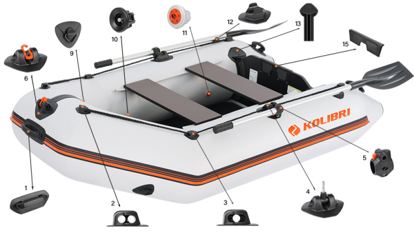 Надувний човен Kolibri КМ-245D