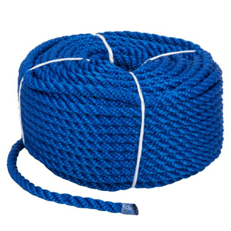 Мотузка Victory Polyester 3 strand rope 8mm*30m blue (8mm 30m blue)