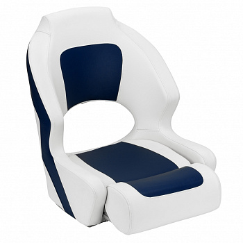 Сидіння RYE Deluxe Flip Up 24.5" x 20" x 15", синє/біле (HM40-10401)