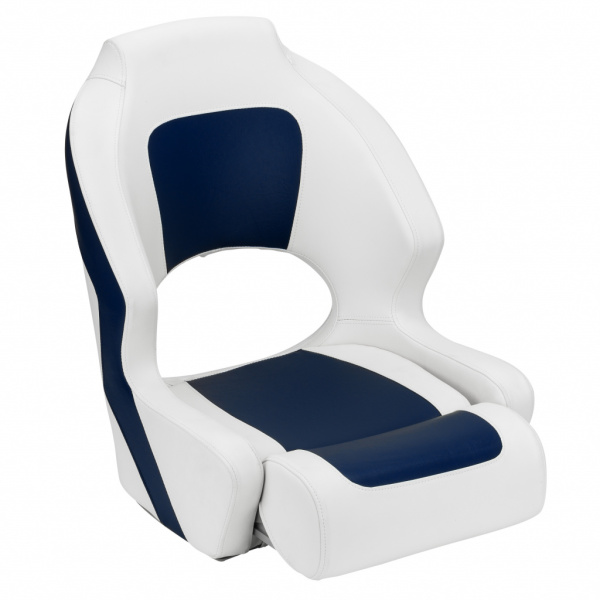 Сидіння RYE Deluxe Flip Up 24.5" x 20" x 15", синє/біле (HM40-10401)