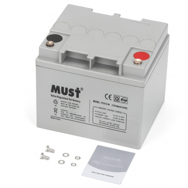 Акумулятор гелевий Must 12v 38Ah (FCG12-38)