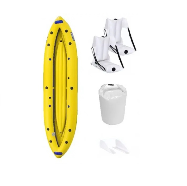 Байдарка Ладья Караван ЛБ-400К-2 комфорт жовто-синiй
