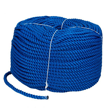 Мотузка Victory Polyester 3 strand rope 14mm*200m blue (14mm 200m blue)