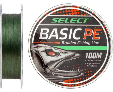 Шнур Select Basic PE 100m (темно-зелений)